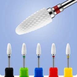 Nail Drill Bits Flame Ceramic Cutters For Manicure Electric Pedicure Nail Bits Gel Polish Remover Files Burr Nail Accessories