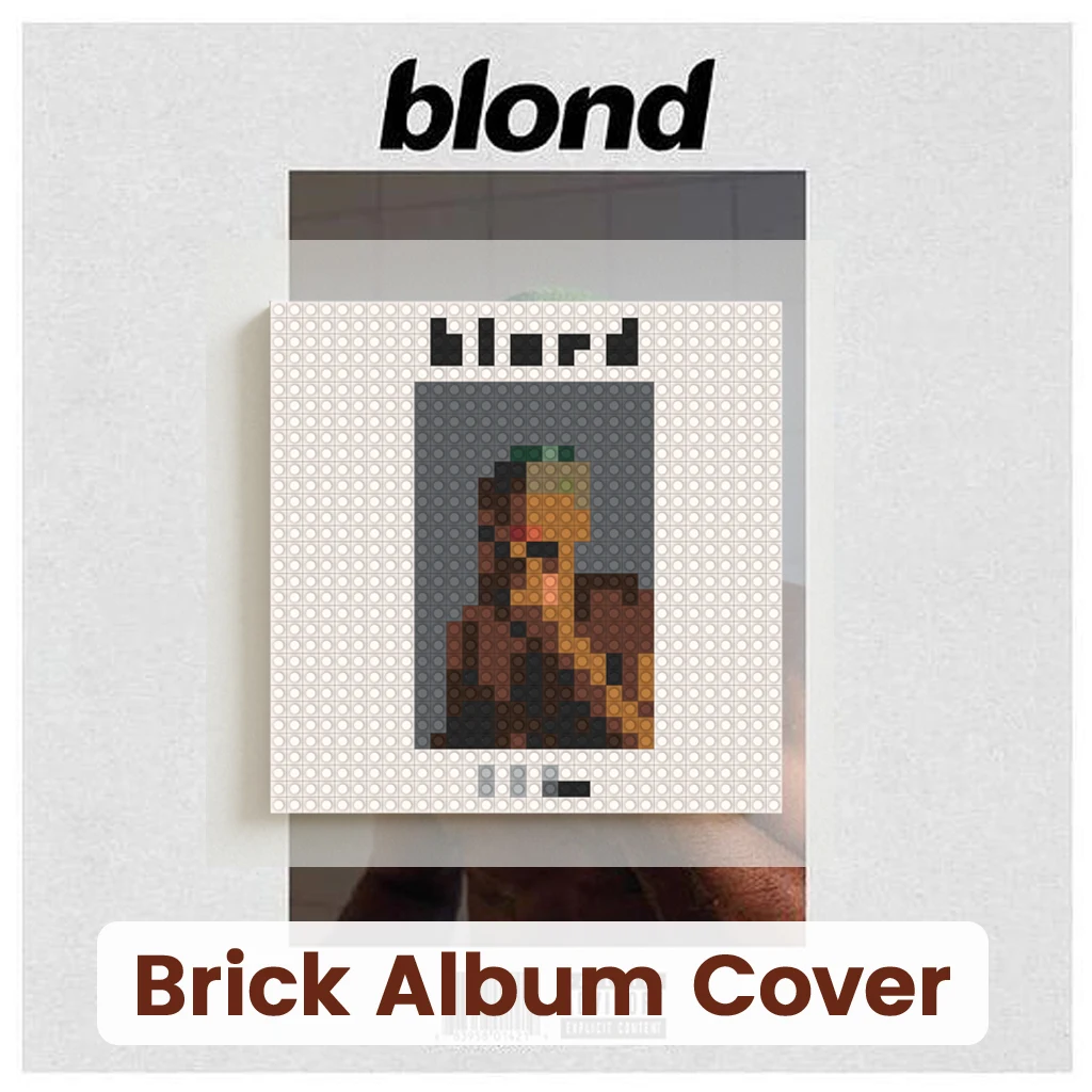

Frank Ocean Blonde Album Cover DIY Pixel Mosaic Building Blocks Set Gift For R&B Music Bedroom Living Room Home Wall Art Decor