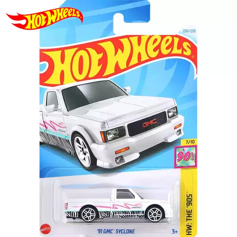 24M Original Hot Wheels Car 91 GMC Syclone Toys for Boys Scale 1/64 Diecast Voiture Pickup Alloy Model Collector Birthday Gift