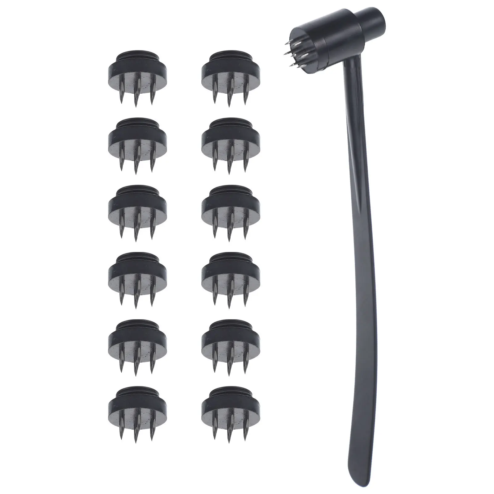 

1 Box Detachable 7-Star Plum-Blossom Needle Therapy Set Skin Hammer Plastic Handle Reusable Nerve Stimulating Tool