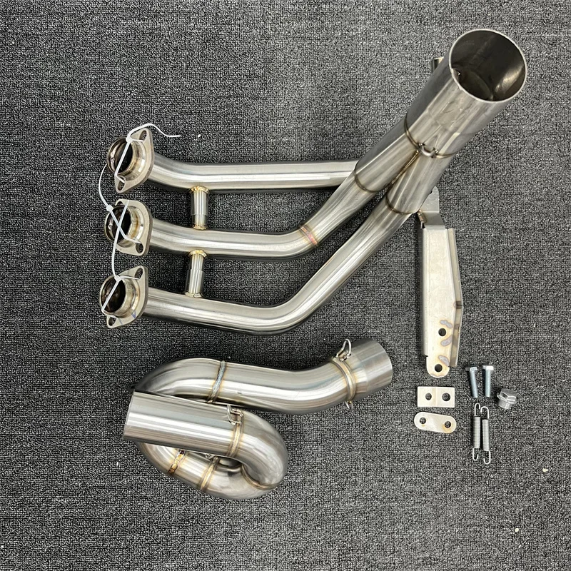 MT09 For Yamaha MT-09 FZ-09 FJ09 TRACER 900 51mm 2015-2020 Motorcycle Exhaust Escape Moto Systems Slip On Front Link Pipe Elbow