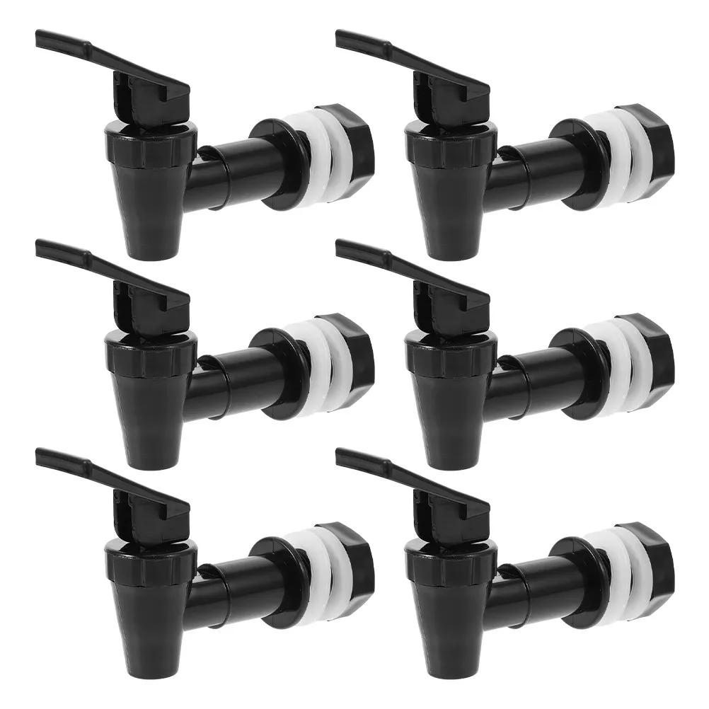 6Pcs Reusable Beverage Dispenser Spigot Plastic Water Faucet for Glass Wine Bottles Lemonade Juice Tea Pitcher Cooler
