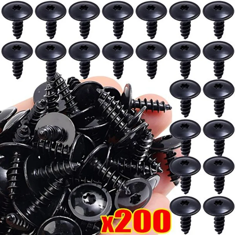 

Винты кузова автомобиля брызговик N90974701 для VW Golf металлический саморез заклепка черный крепежный болт крестообразный саморезец Phillips