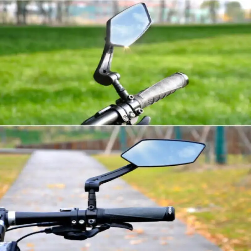 360 Rotate Universal Bicycle Rear View Mirror Wide Angle MTB Road Electric Bike Handlebar Mirror Scooter Cycling Accessories