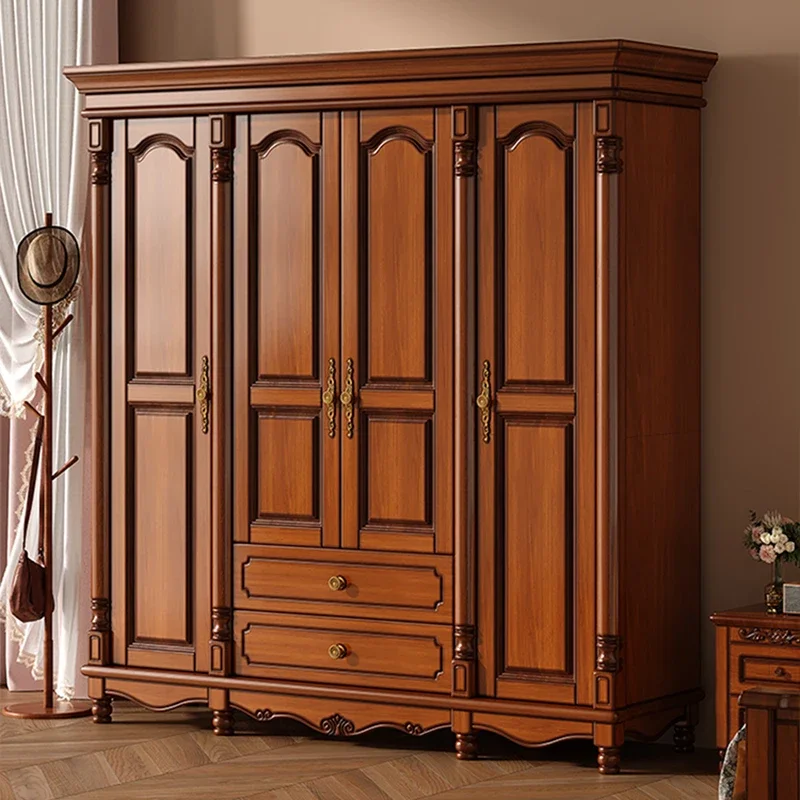 

Doorable Elegant Wardrobes Wood Nordic Armoire Household Clothes Wardrobe Storage Drawers Luxury Guarda Roupas Bedroom Furniture