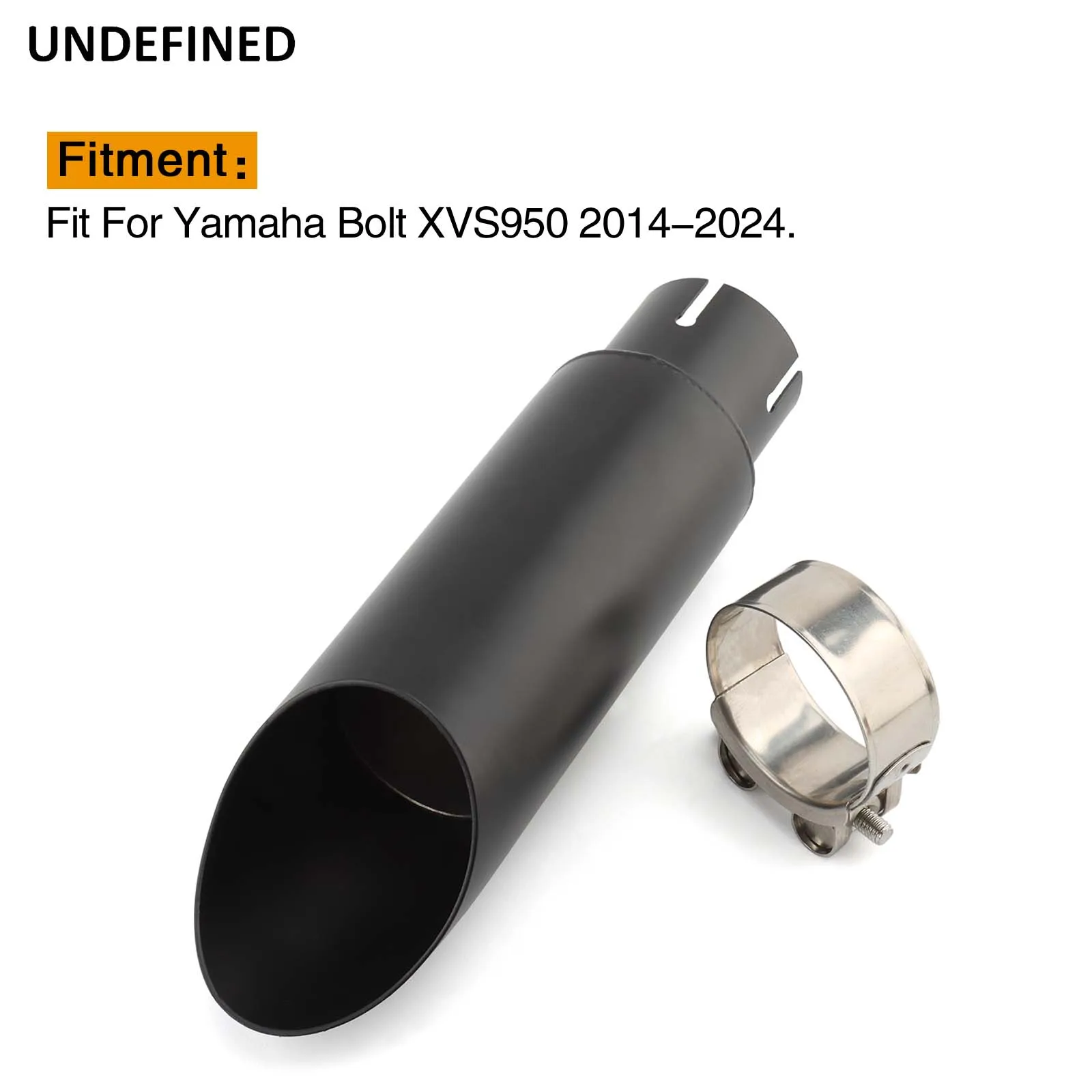 For Yamaha Bolt XVS950 2014-2024 Motorcycle Shorty Exhaust Muffler Pipe Radiant Cycle Black 304 Stainless Steel