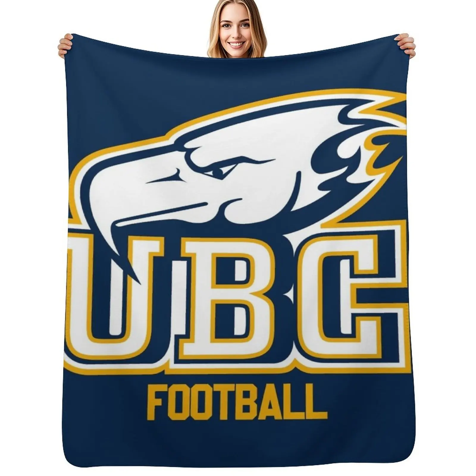 UBC Thunderbirds FOOTBALL رمي بطانية رقيقة أريكة سرير بطانيات أشعث دافئة