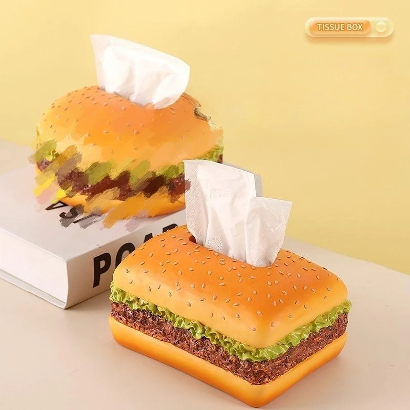 Toast Bread Tissue Box Creative Living Room Paper Box Household Wet Wipes Paper Towel Holder Home Decoration Accessories