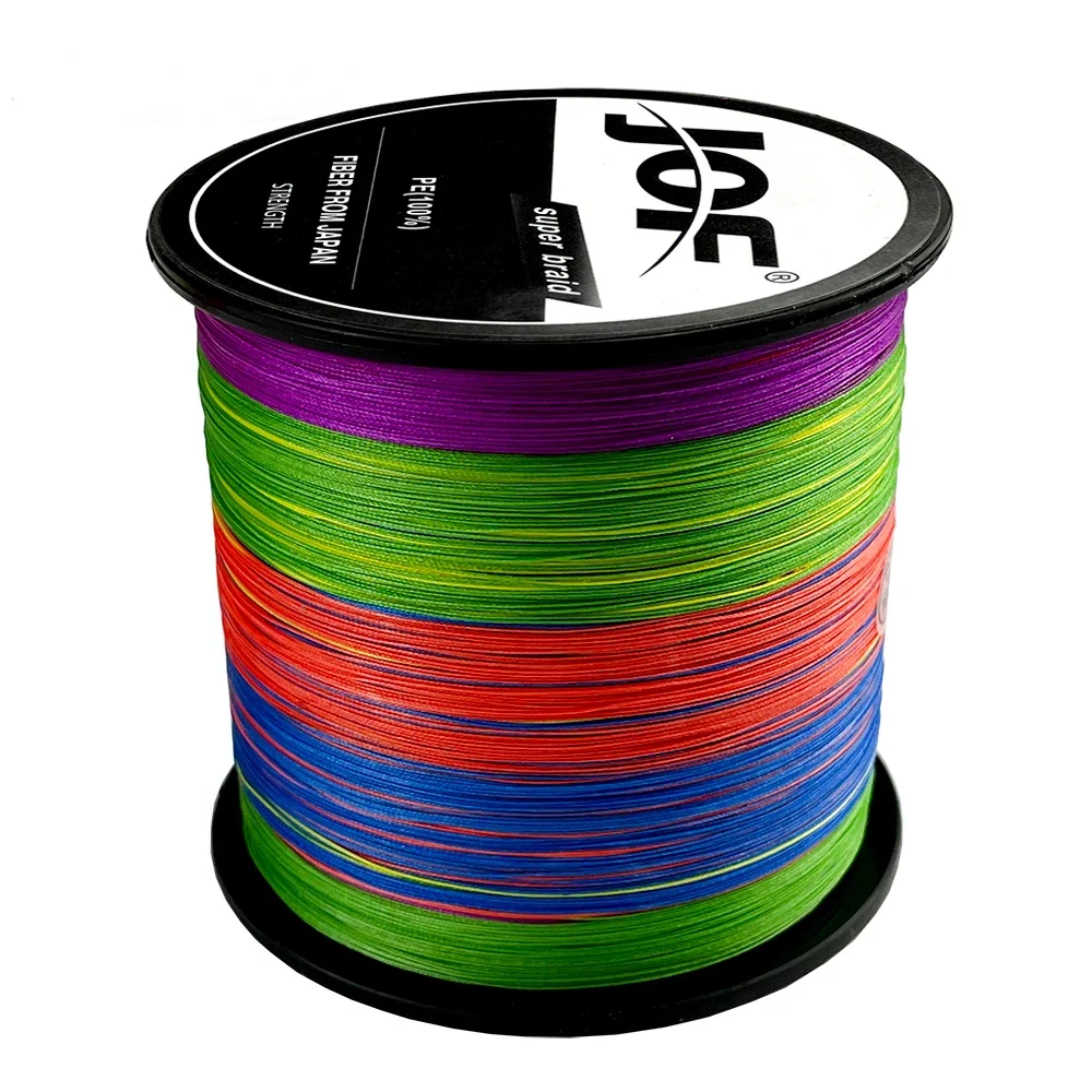 JOF x4 Braided PE Fishing Line 300M 100M Fly Wire Multifilament Carp Wire Japan Multicolor Sea Line Super Strong