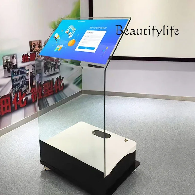 B3 Touch Crystal Podium Multimedia Podium Suspension Imaging Projection Flying Screen Touch Transparent Ethereal All-in-One Mach