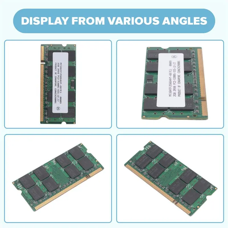A23F-DDR2 2GB RAM Memory PC2 5300 Laptop RAM Memoria SODIMM RAM Accessories 667Mhz Memory 200Pin RAM Memory