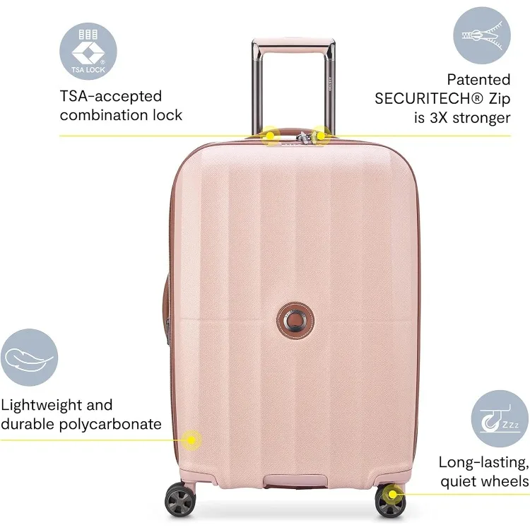 St. Tropez Hardside Expandable Luggage with Spinner Wheels, Navy, Carry-on 21 Inch, 402087805