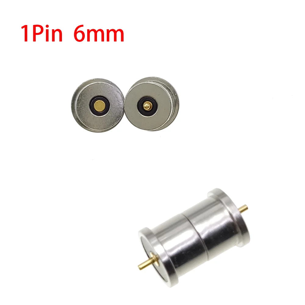 

5pairs 1Pin 6mm 5-12V High Current Magnet Spring-Loaded Magnetic Connectors Pogopin Connector charge Power male female Probe
