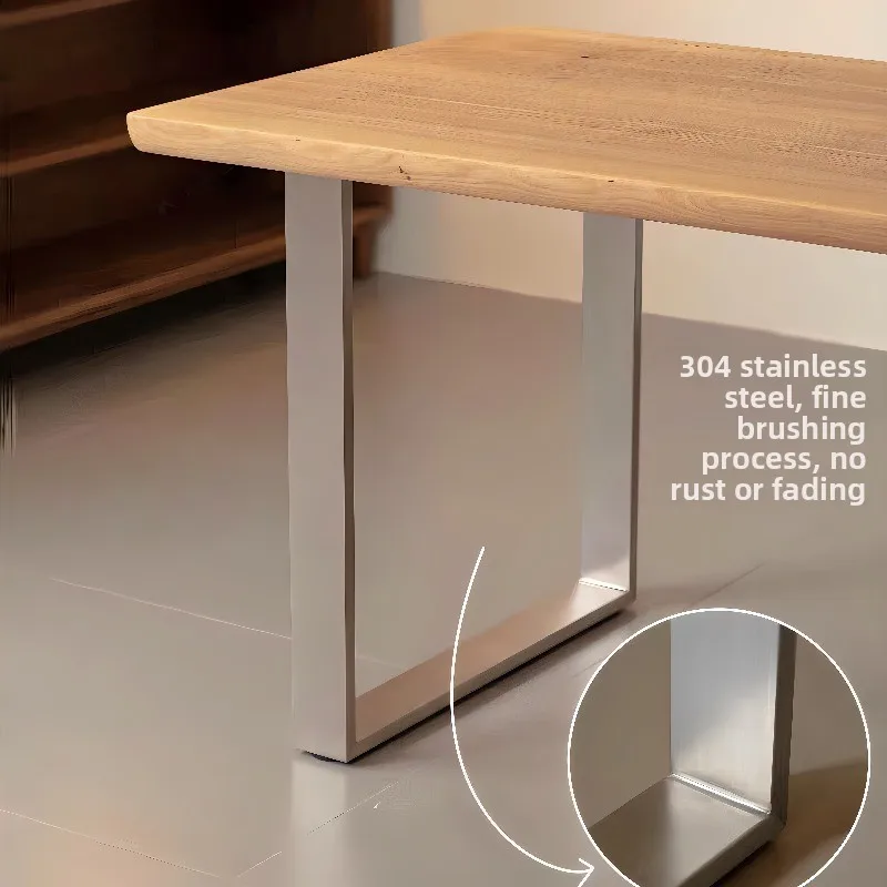 Stainless Steel Table Legs Heavy Duty Dining Desk & Bar Counter Base Universal Support Frame for Wood Tops Modern Furniture Feet
