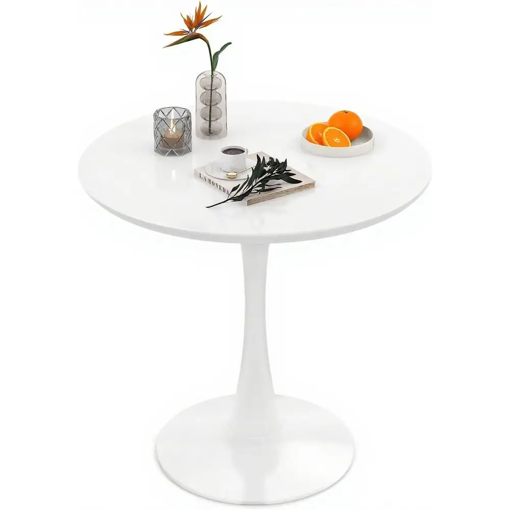 

Round Dining Table, 32" ern Tulip Table with 0.9" Thickened Tabletop & Metal Pedestal Base or 2 to 4 Person, Leisure Table or Ki