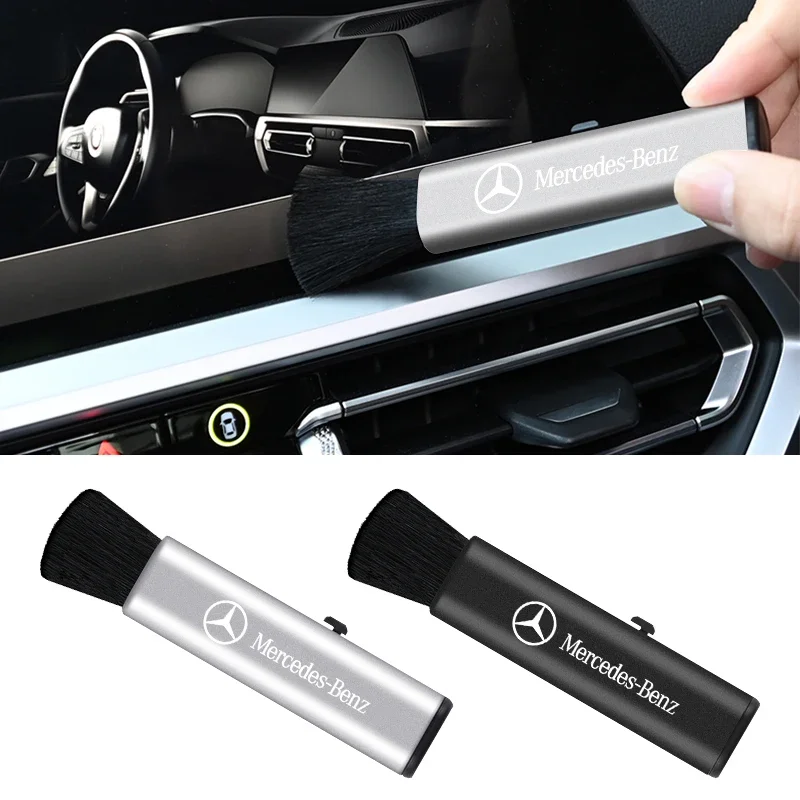 Car Air Vent Detailing Cleaning Brush Cleaner Dust Remover Retractable For Mercedes Benz G S R C E B A Class GLA GLK Accessories