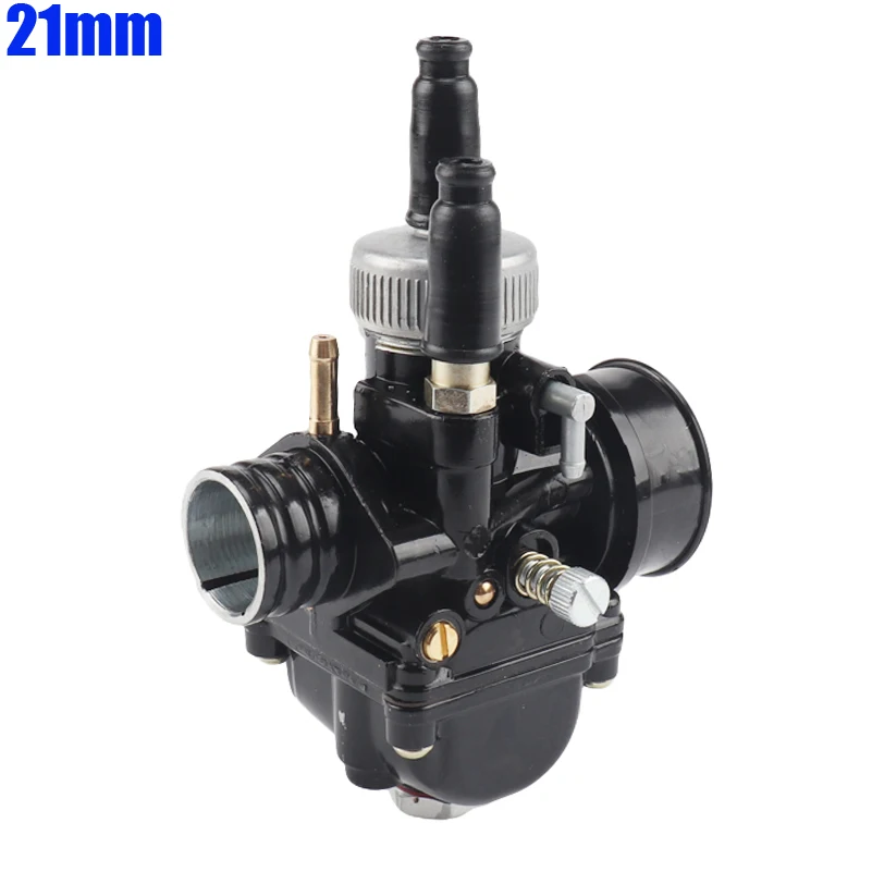 PHBG Carburetor 17 19 21mm 2T Motorcycle Racing Carb With Air Intake For Dellorto RS50 47cc 49cc GY6 JOG 50cc 90cc DIO90