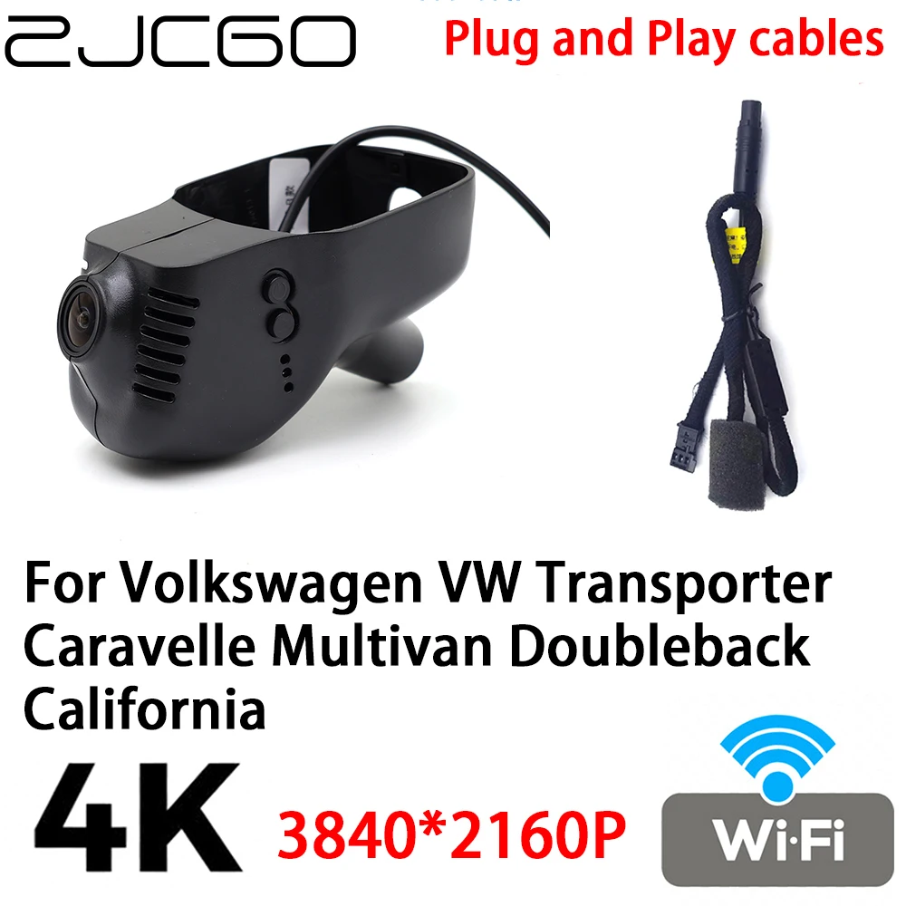 

ZJCGO 4K 2160P DVR видеорегистратор Plug and Play для Volkswagen VW Transporter Caravelle Multivan Doubleback California