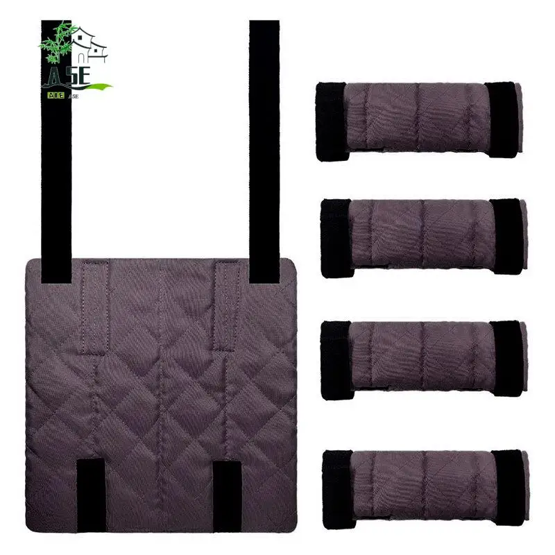 

A05E-4PC Стеганые накладки на ступеньки двухъярусной кровати, 25x25 см, толстые, мягкие, комфортные коврики для ног с регулируемыми ремнями для облегчения боли, для общежития