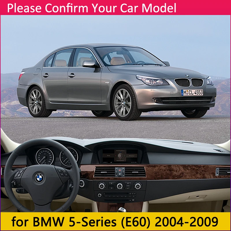 for BMW 5 Series E60 2004 2005 2006 2007 2008 2009 Anti-Slip Mat Dashboard Cover Pad Dashmat Car Accessories 520i 525i 530i 535i
