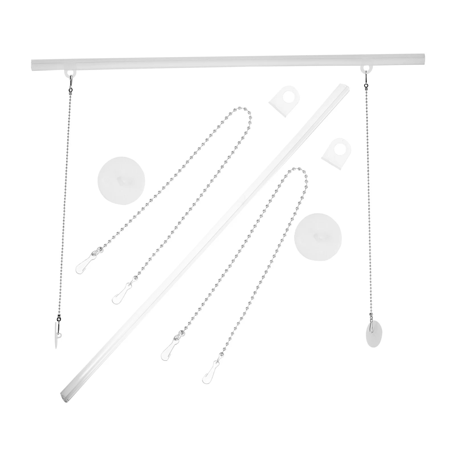 

2 Set Advertising Poster Folder Wall Scroll Hanger Plastic Hangers Stainless Steel Painting
