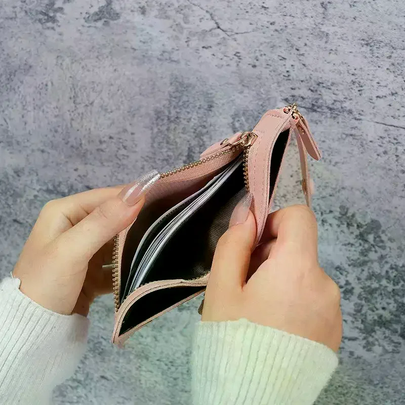 PU Leather Womens Wallet With Zipper Coin Pocket And Multiple Card Slots Perfect For Daily Carry Outdoor Shopping Travel Slim