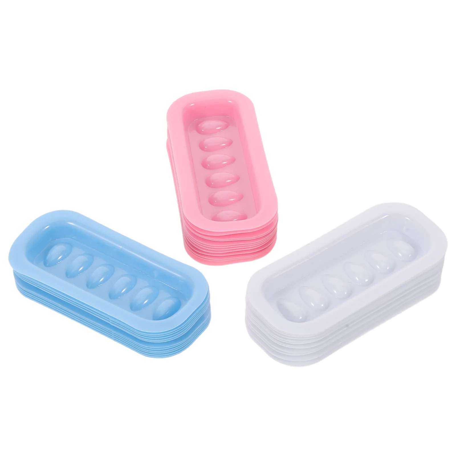 

300Pcs Lash Glue Cups Tray Disposable Plastic Lash Extension Holder False Eyelash Grafting Palette Beauty Salon Adhesive Storage