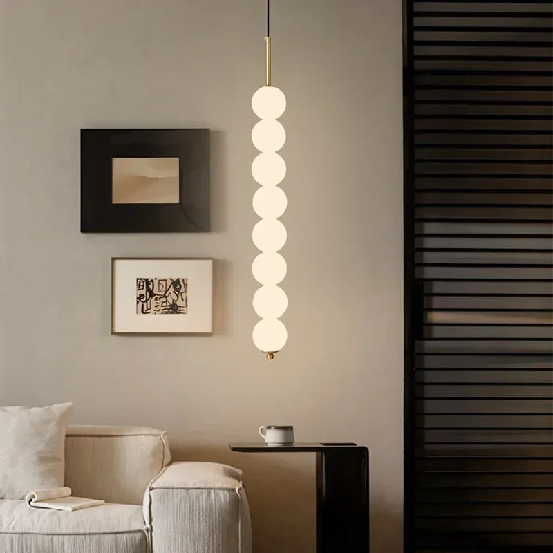 

Copper Wind Gourd 3-8 Head Nordic Glass Pendant Lights LED Bedside Hanging Decoration Study Bedroom Living Room Home Accessorie