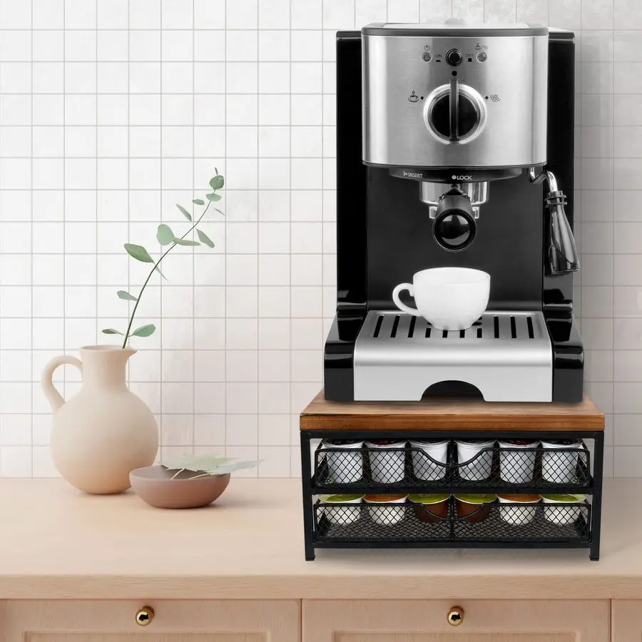 

Coffee Pod Drawer Holder for K cup, 2Tier Coffee Pod Drawer Holder Organizer, No Assembly Required, K Cup Holder with 72 Capacit