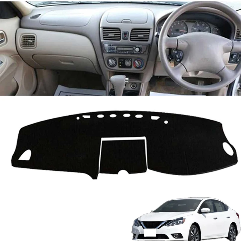 

Car Dashboard Cover Sun Shade Mats Avoid Light Pads Instrument Panel Protective Carpets For Nissan Sentra V B15 2000-2006 2001