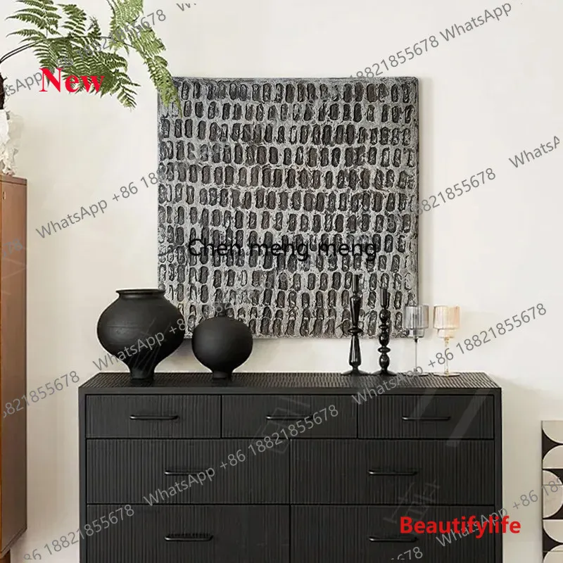 A55 Wabi Sand Wind Abstract Sandstone Decorative Painting Living Room Sofa Background Wall Hanging Painting Advanced Sense