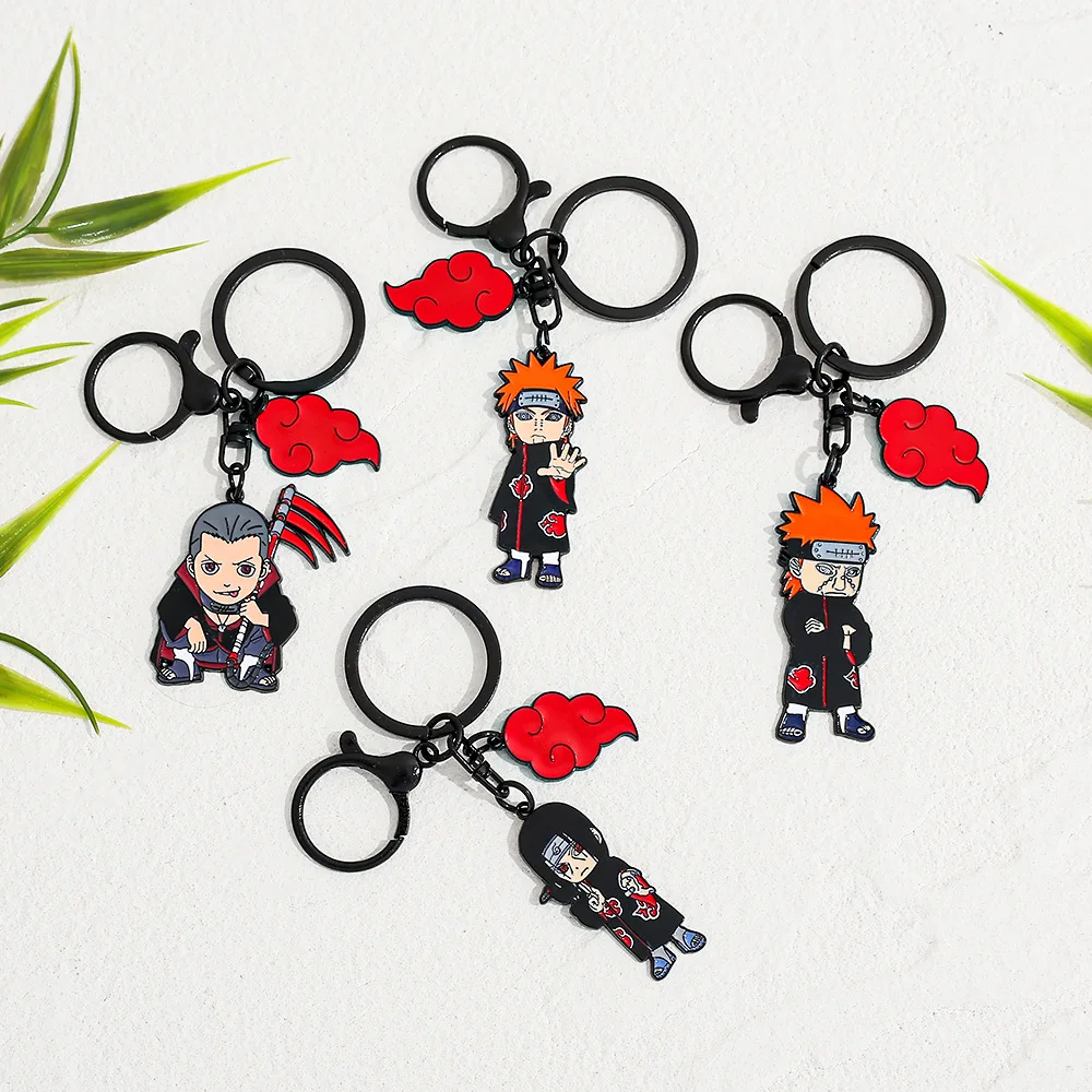 Naruto Anime Akatsuki Uchiha Itachi Friends Gift Girl Pendant Accessories Cute Creative Fashion Key Ring Bag Charms Keychain view 3