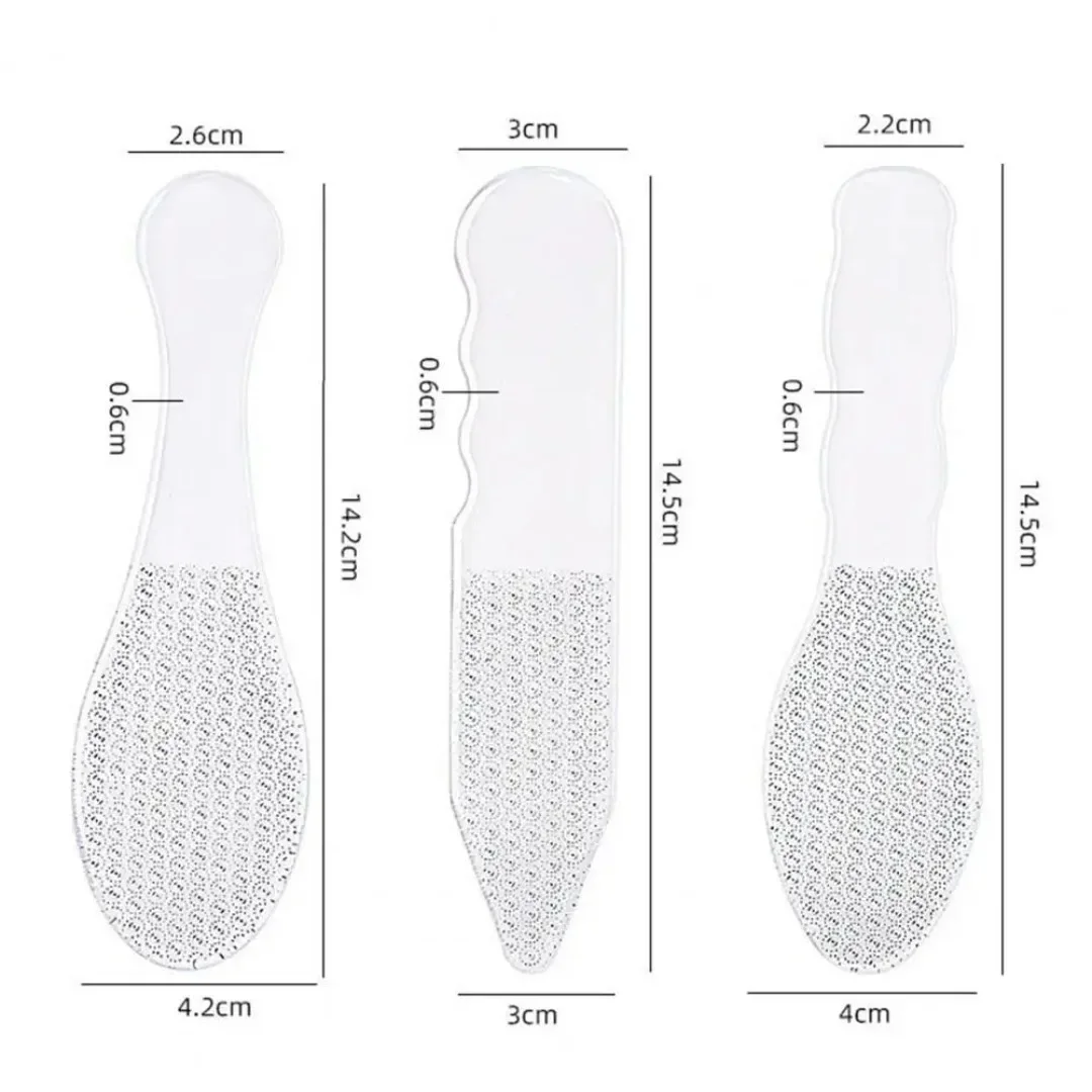 Rimozione calli in vetro Lima per piedi Smerigliatrice esfoliante per piedi Pelle dura morta Rimozione calli Scrubber per piedi Pedicure Strumenti per la cura dei piedi