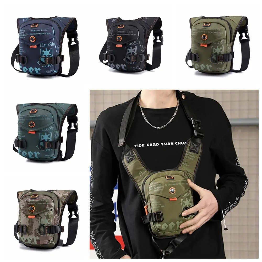 Polyester Motorcycle Ride Waist Bag Portable Waterproof Motorcycle Thigh Bag Large Capacity Multifunction