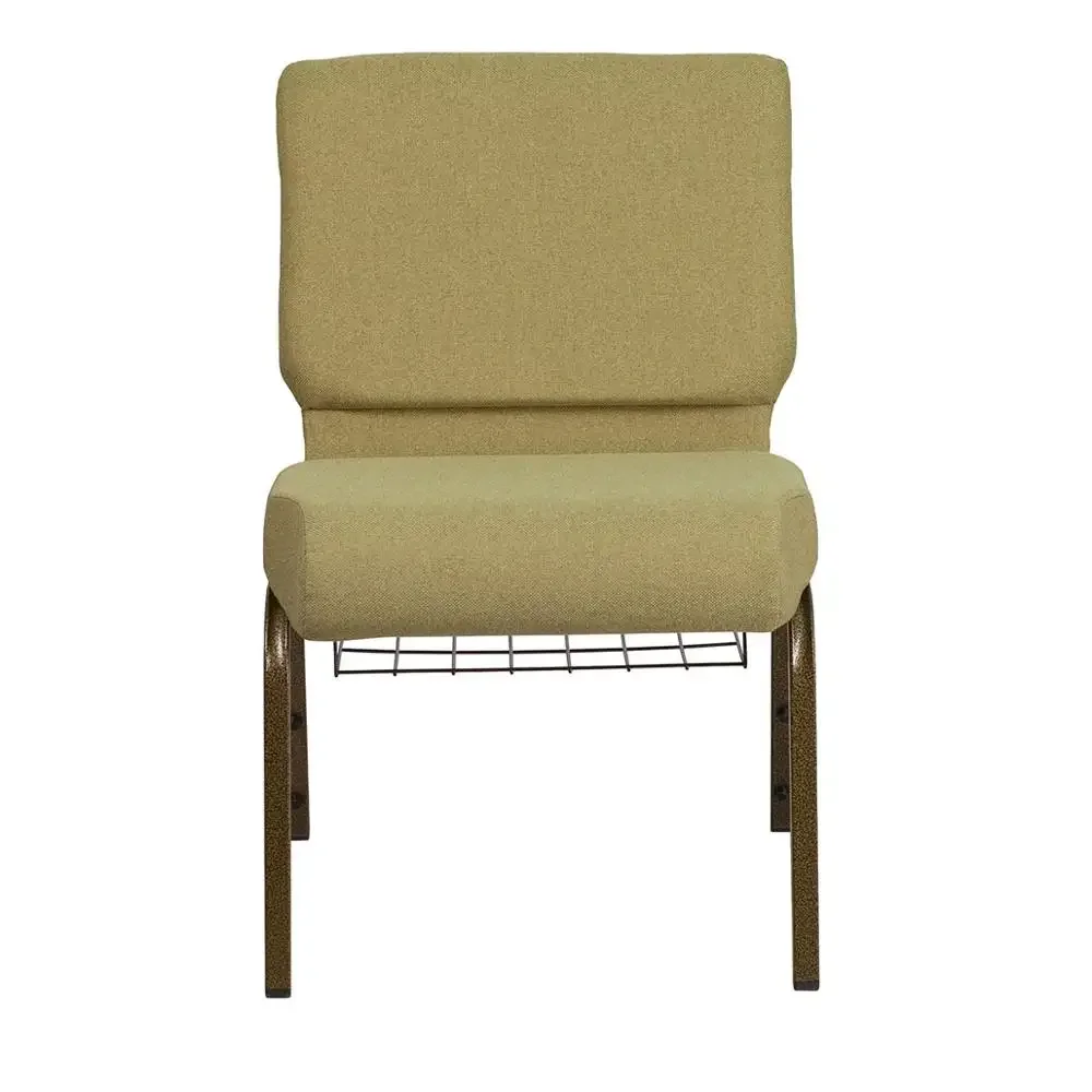 Iron Steel Interlocking Padded Church Furniture Auditorium Chair for Church Stack Modern Metal Hotel Furniture