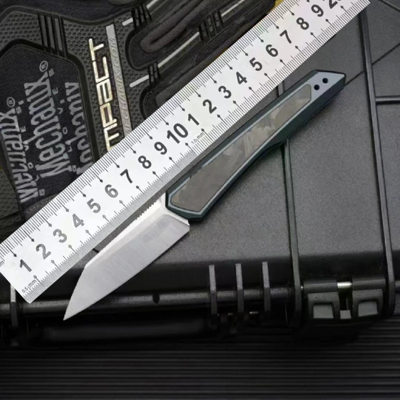 

7050 OTF Outdoor Camping Folding Knife D2 Blade Aluminum Carbon Fiber Handle Pocket Survival Tactical Hunting Knives EDC Tools