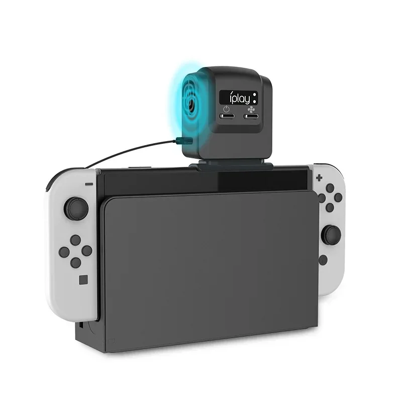 Ventilador de refrigeración para interruptor NS, Base de radiador de bombeo Turbo externo, disipador de calor, pantalla de temperatura para Nintendo Switch OLED, nuevo