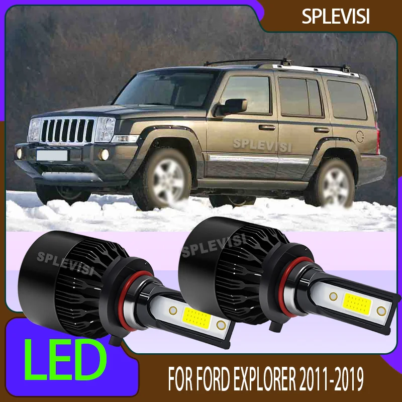 

LED Headlights 6000LM Hi Beam With Fan 3-year warranty Waterproof For Ford Explorer 2011 2012 2013 2014 2015 2016 2017 2018 2019
