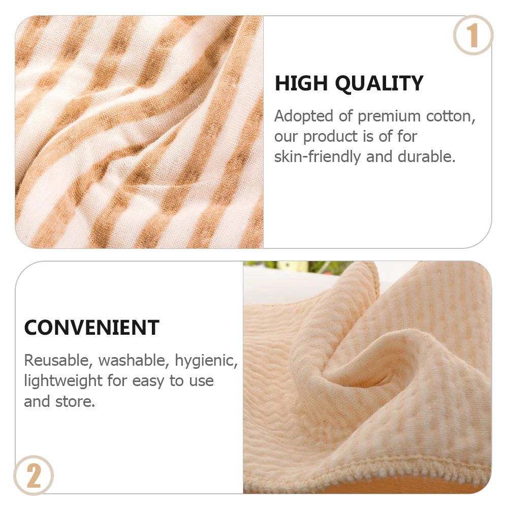 4 Pcs Baby Bath Diapers Toys Washable Booster Pad Wipes Brown Organic Colored Cotton Child