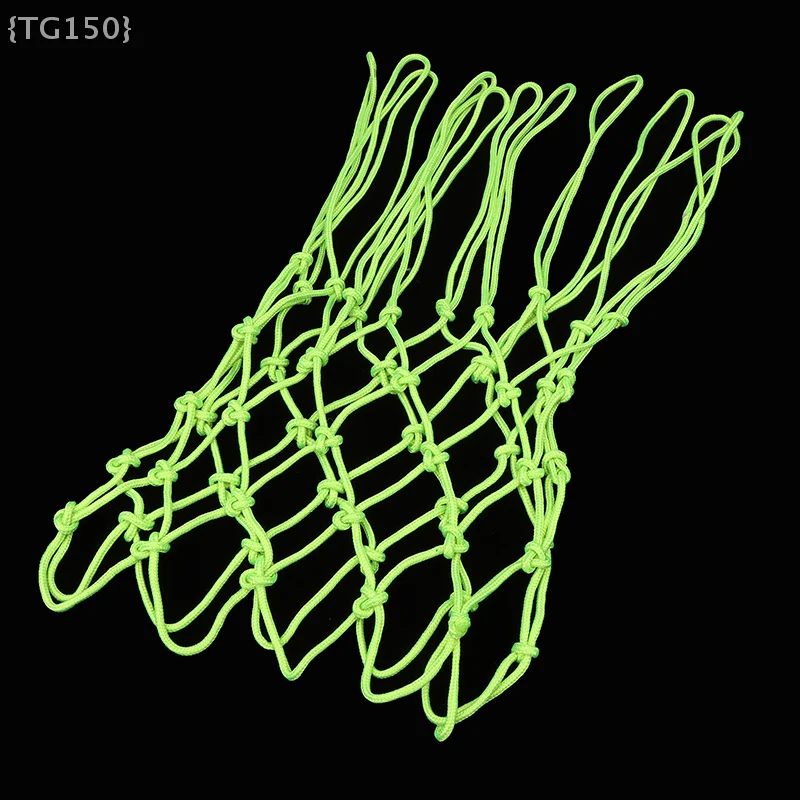 High Visibility Night Basketball Net, Glowing Fluorescent Green Nylon Net For Low Light Training & Evening Games