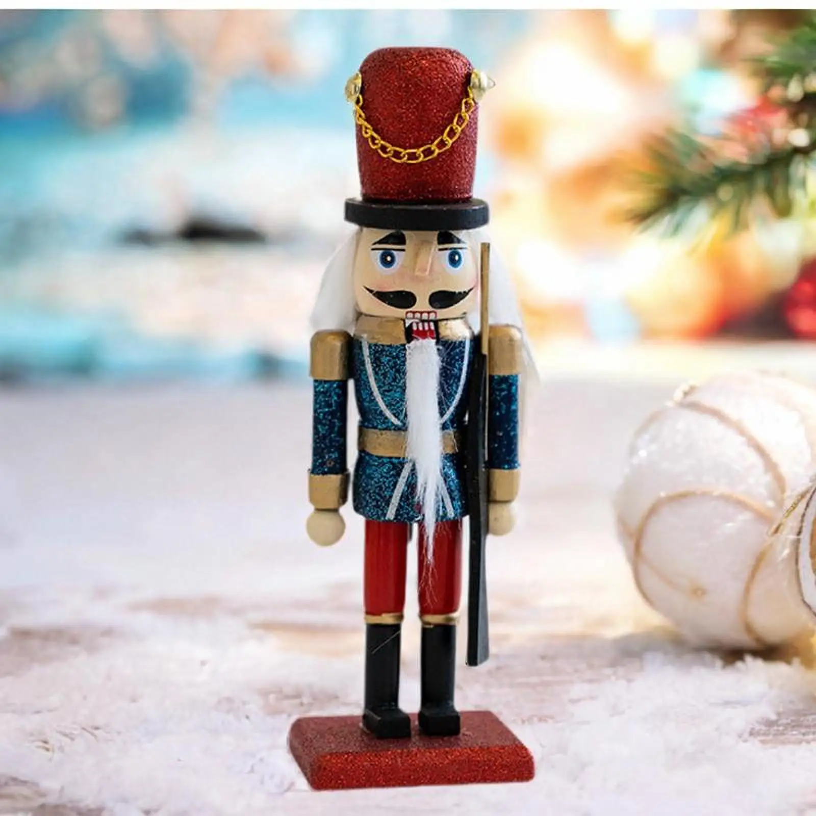 Christmas Nutcracker (16cm Tall) Handpainted Crafts for Table Christmas lver