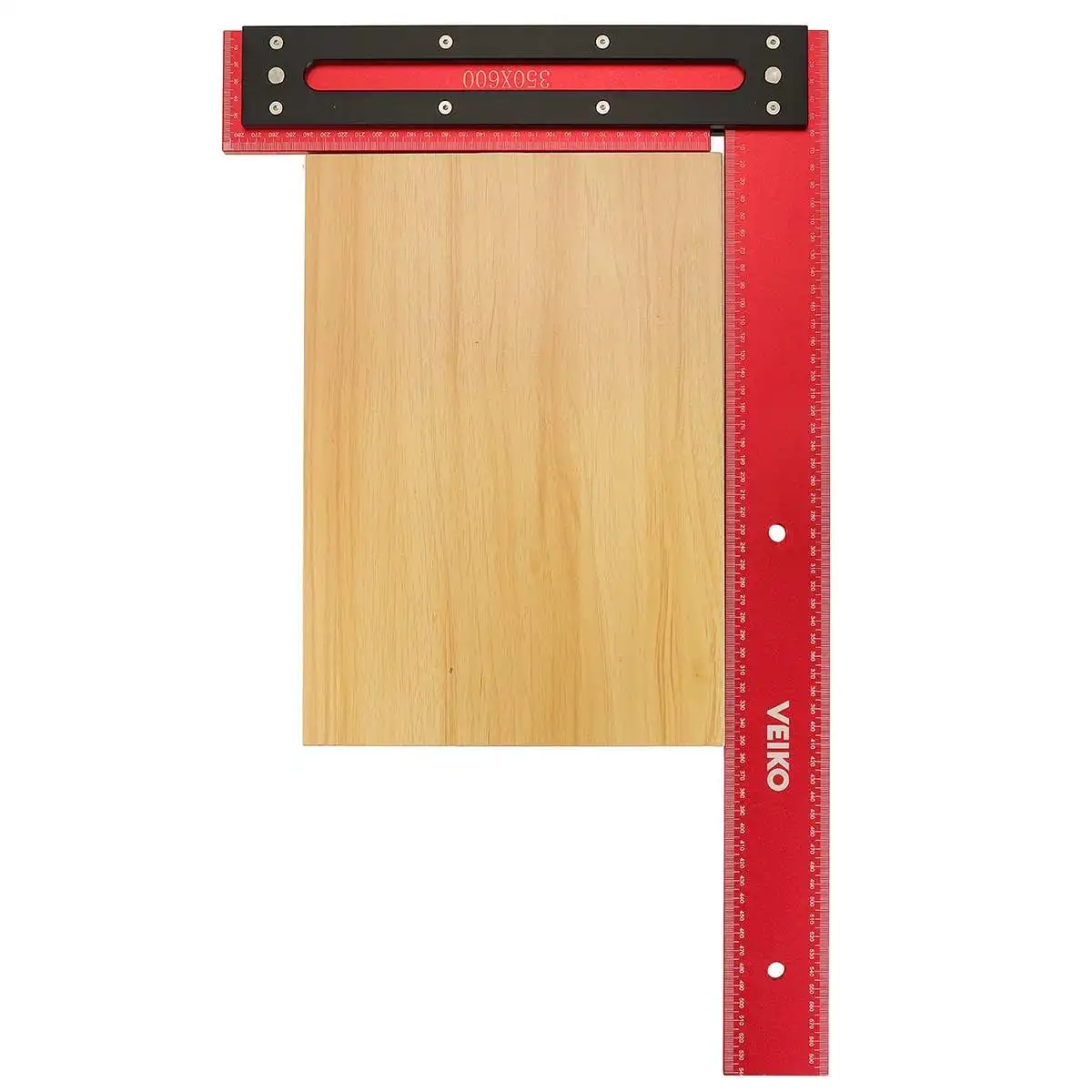 VEIKO 600mm Aluminum Alloy Carpenter Square Framing Square Right Angle Ruler for Woodworking Square Setting Marking