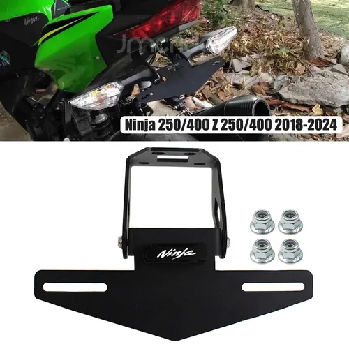 Para Kawasaki Ninja 400/250 Z400 Ninja400 2018-2023 soporte para matrícula de motocicleta eliminador de guardabarros soporte de licencia