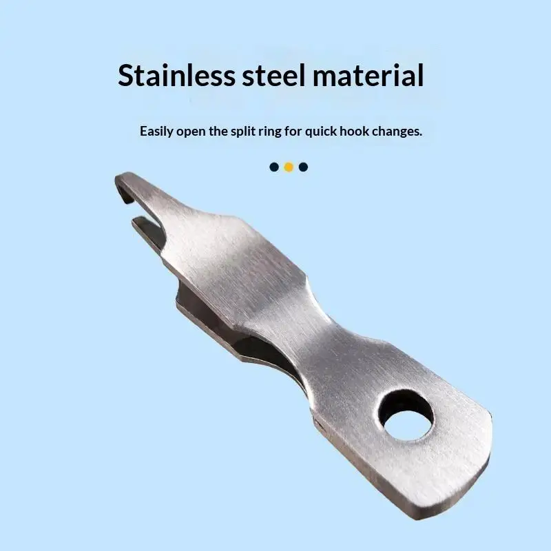 Stainless Steel Split Ring Opener Mini Fishing Split Ring Pliers Portable Quick Open Tool For Lure Hook Making Fishing Tackle