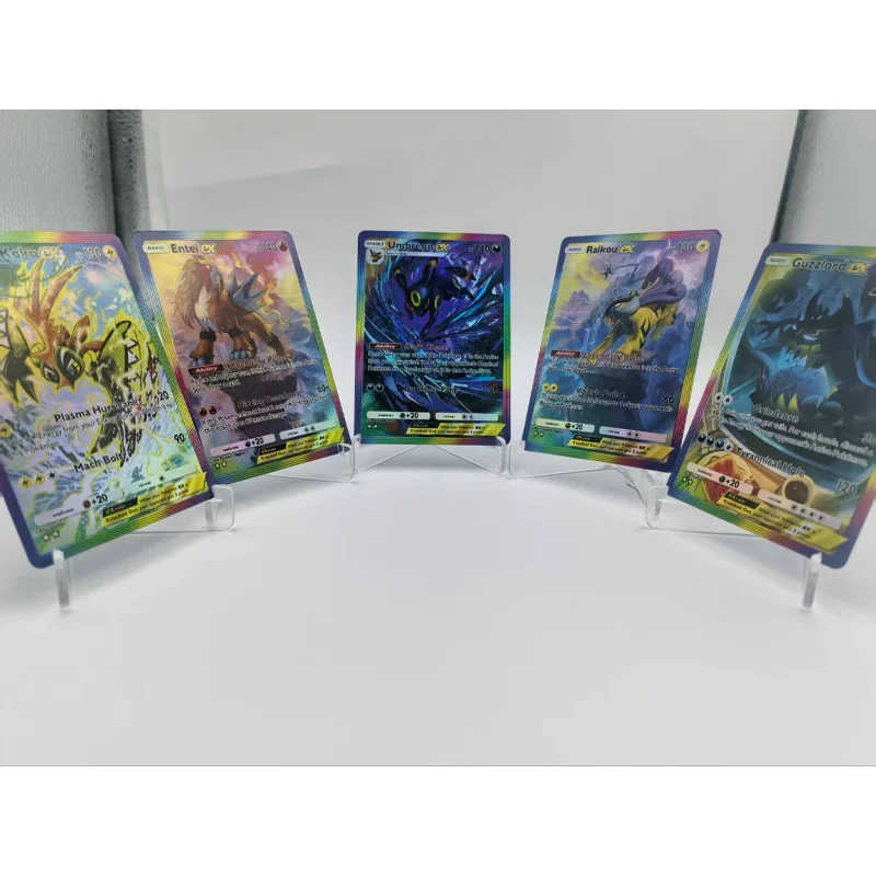 

Diy Pokemon Ptcg English Secluded Springs (A4A) Series Holo Fan Espeon Lycanroc Raikou Kapu Koko Umbreon Аниме Игровая карта