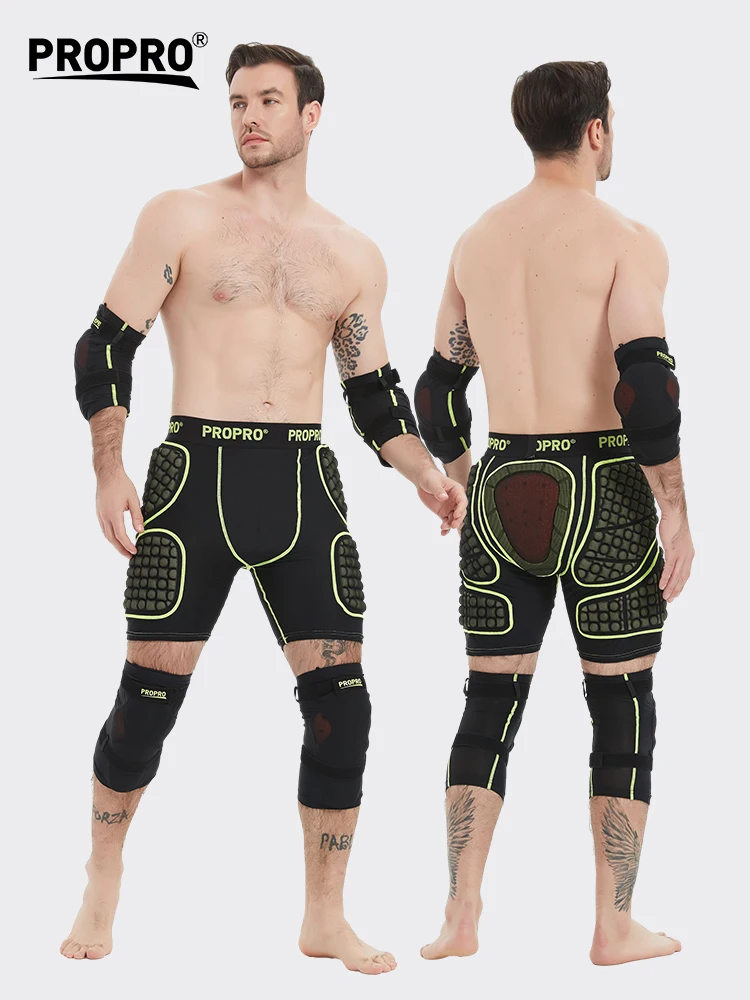 PROPRO نسخة مطورة جديدة منصات الركبة التزلج منصات الورك التزلج في الهواء الطلق واقية والعتاد قابل للتعديل التزلج حامي الورك مبطن السراويل