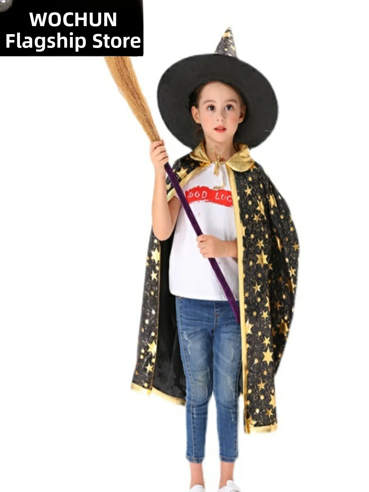 عباءة طالب للهالوين، زي ساحرة للجنسين، ملابس أداء لرياض الأطفال وعروض المسرح