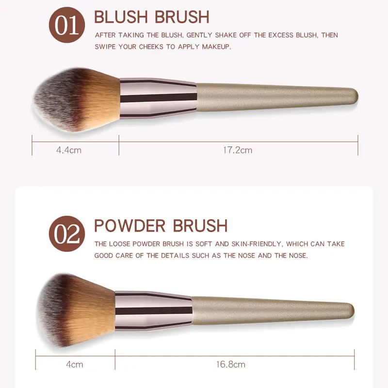10 PCS Professional Makeup Brushes Set Korean Cosmetics Eyeshadow Contour Blush Brush Make-up for women Complete Kit Beauty