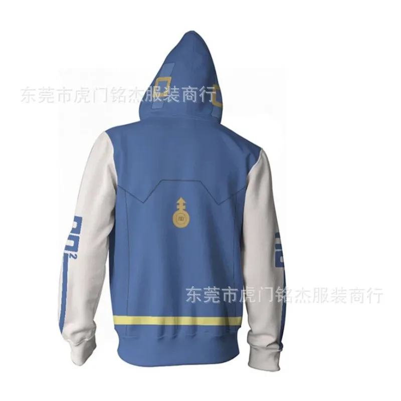 Guilty Gear Bridget Cosplay Hoodie 3D Printed Hooded Sweatshirt Men Women Halloween Casual Streetwear Zip Up Jacket Coat