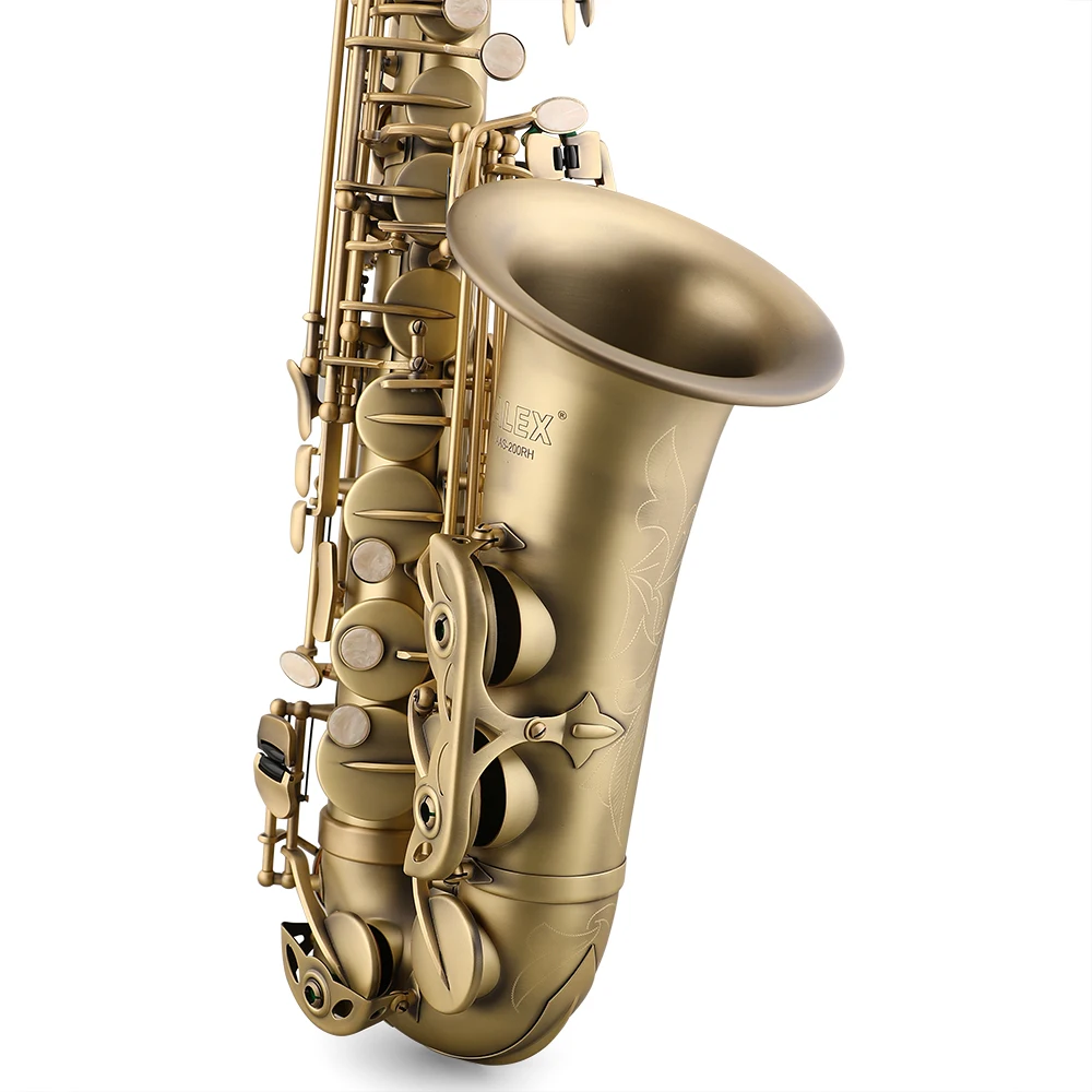 ALEX 200RH brass Vintage paint finish Good Quality High Grade Alto Saxophone for Students Factory Price Case Accessories Set